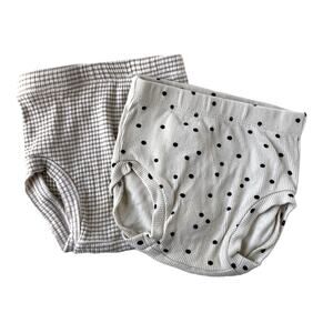 Quincy Mae Ribbed Bloomers Bundle - Stripes, Polka Dots - 6-12M